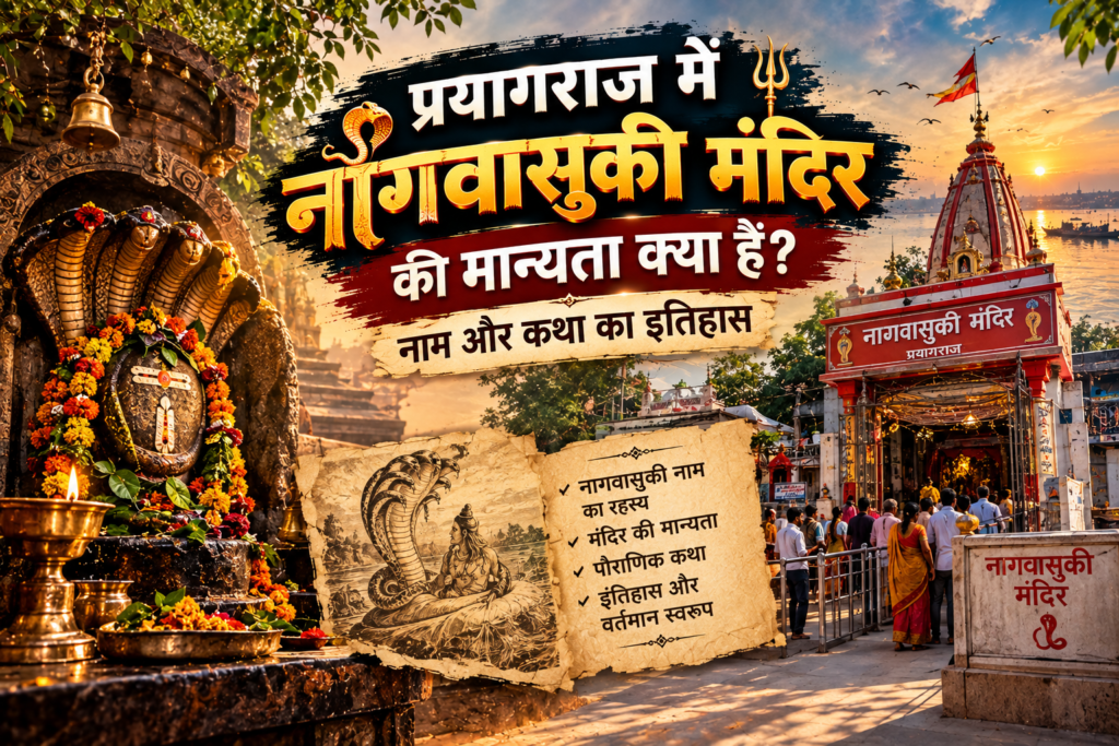प्रयागराज के दारागंज में गंगा तट पर स्थित नागवासुकी मंदिर