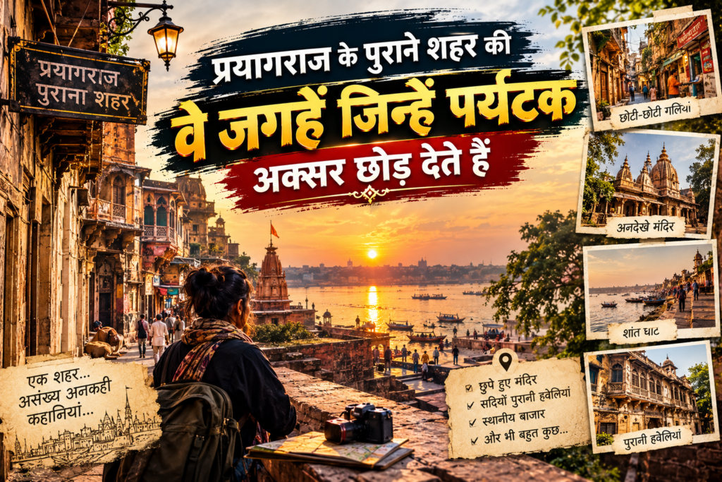 संगम के बाद प्रयागराज घूमने के लिए नदी किनारे का दृश्य और नावें